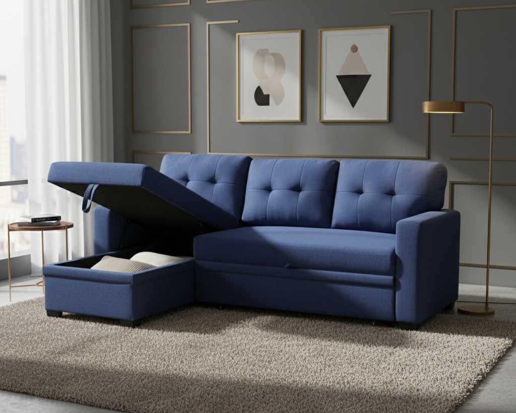 Comfortex "Grande" L-Shape Convertible with Teak Core - Comfortex