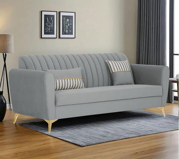 Comfortex "Premium Luster" 3 Seater with Velvet Suede Fabric