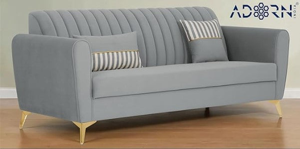 Comfortex "Premium Luster" 3 Seater with Velvet Suede Fabric