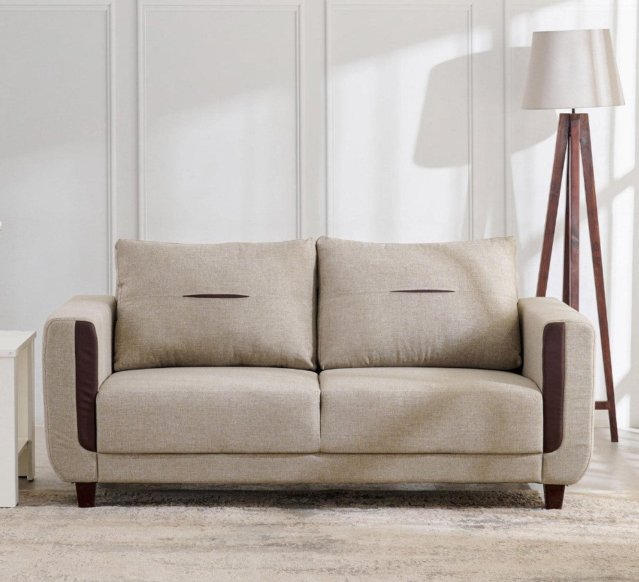 Comfortex Berry Fabric 3-Seater Sofa - Beige
