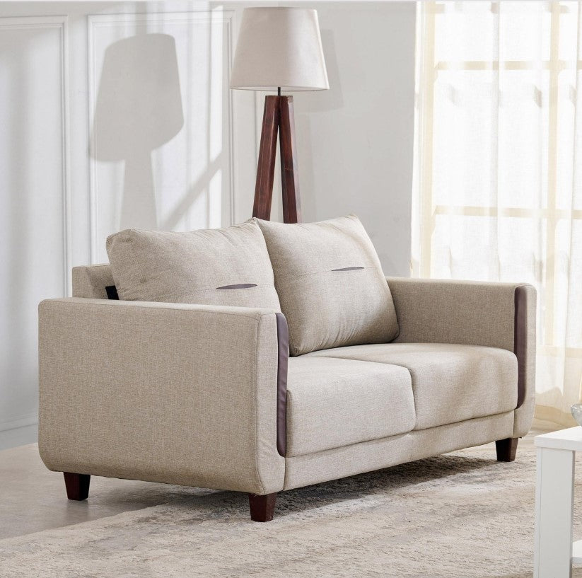 Comfortex Berry Fabric 3-Seater Sofa - Beige