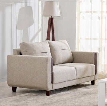 Comfortex Berry Fabric 3-Seater Sofa - Beige