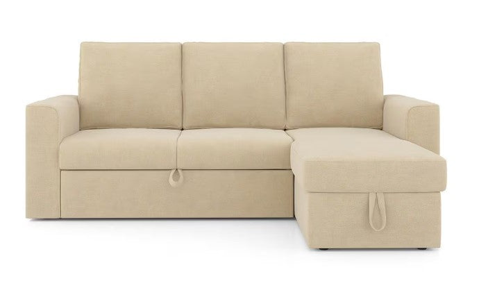 Comfortex L-shaped fabric sofa cum bed