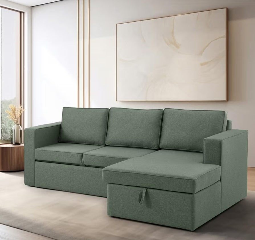 Comfortex L Shape Sofa Cum Bed with Storage.